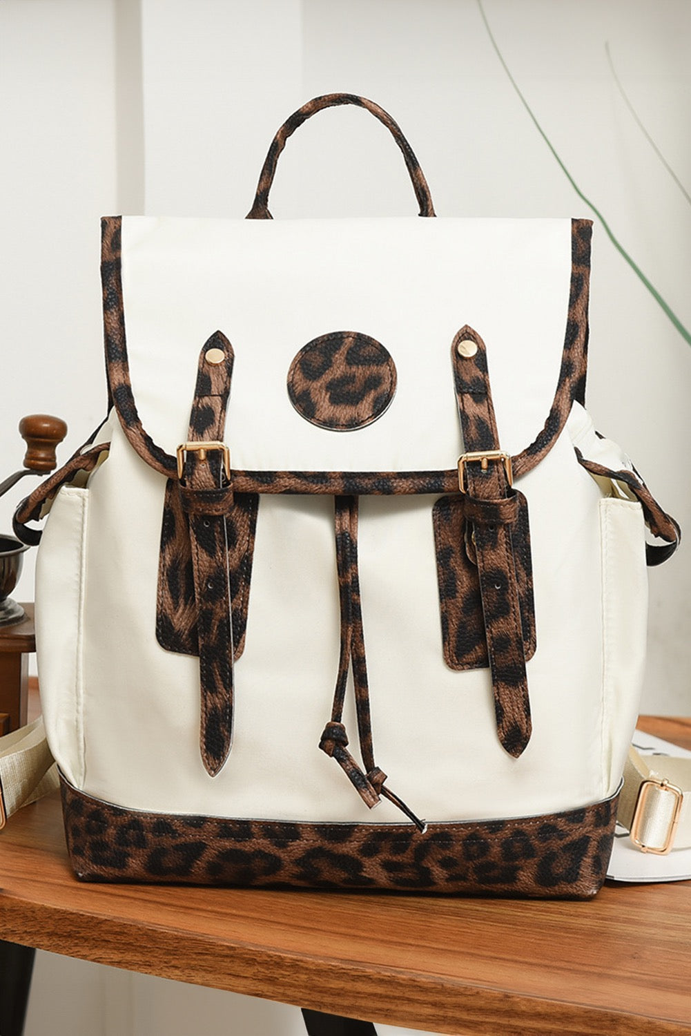 Leopard Cream Bag