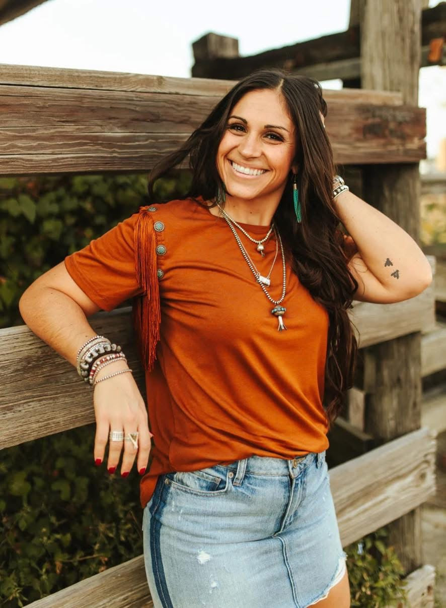 Saddle-Fringy Top