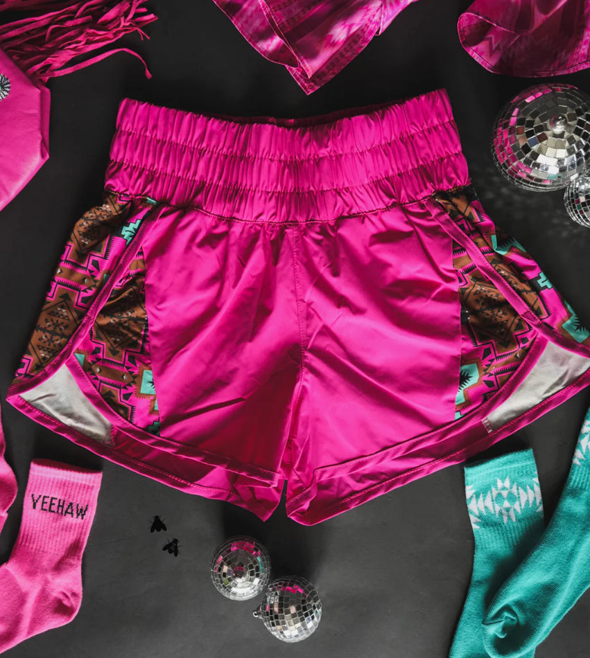 Pink Western Shorts