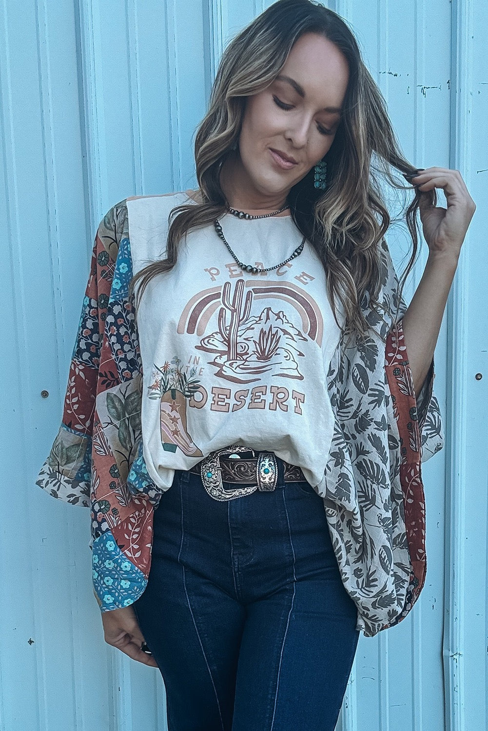 Printed Patchwork Shirt