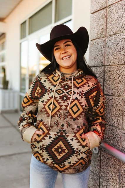 Brown Aztec hoodie