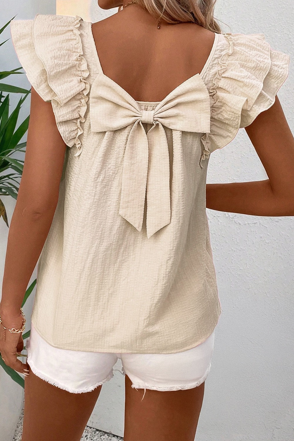Cream Bow Shirt