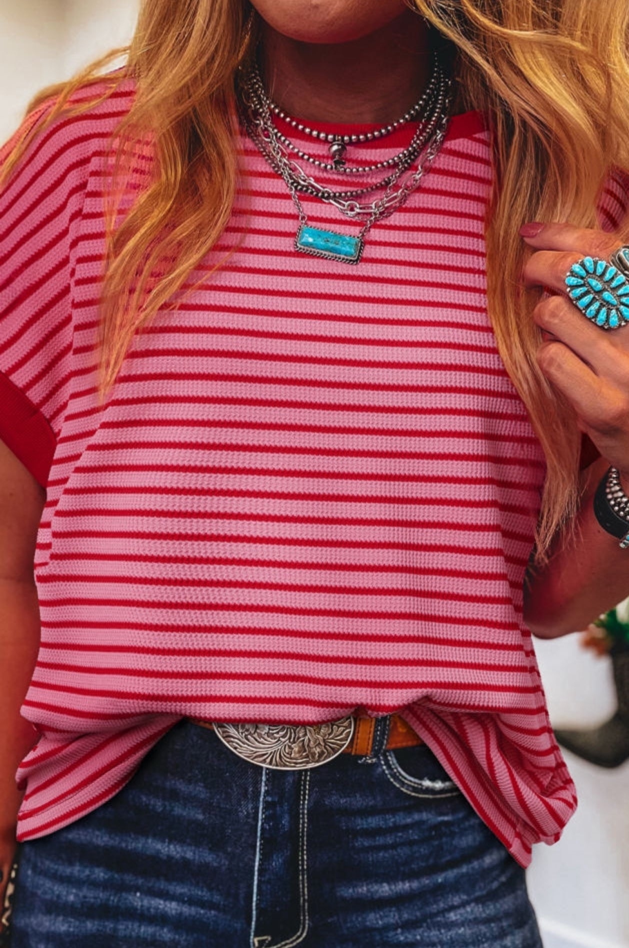 Pink Stripe Top