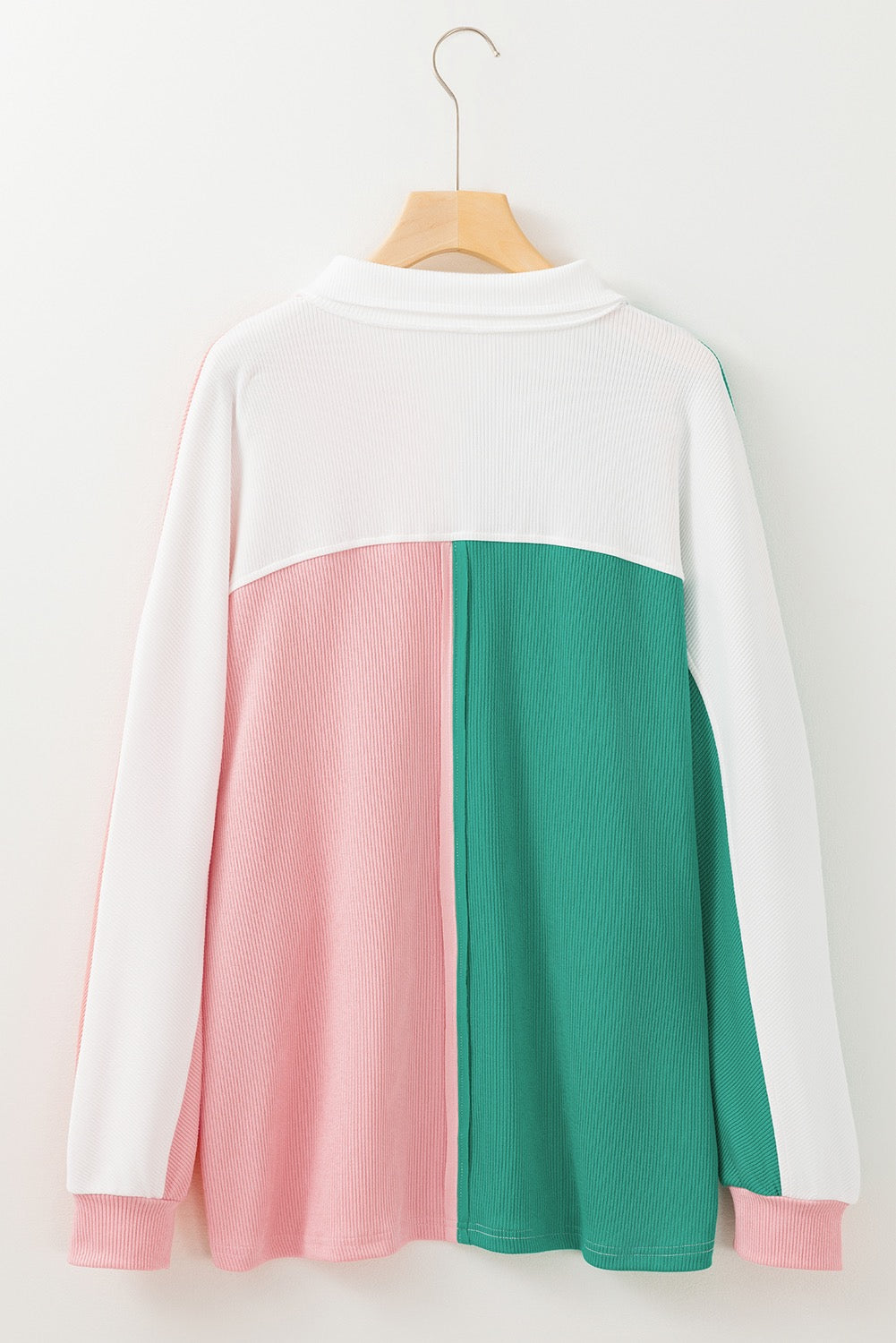 Colorblocked Ribbed Shirt