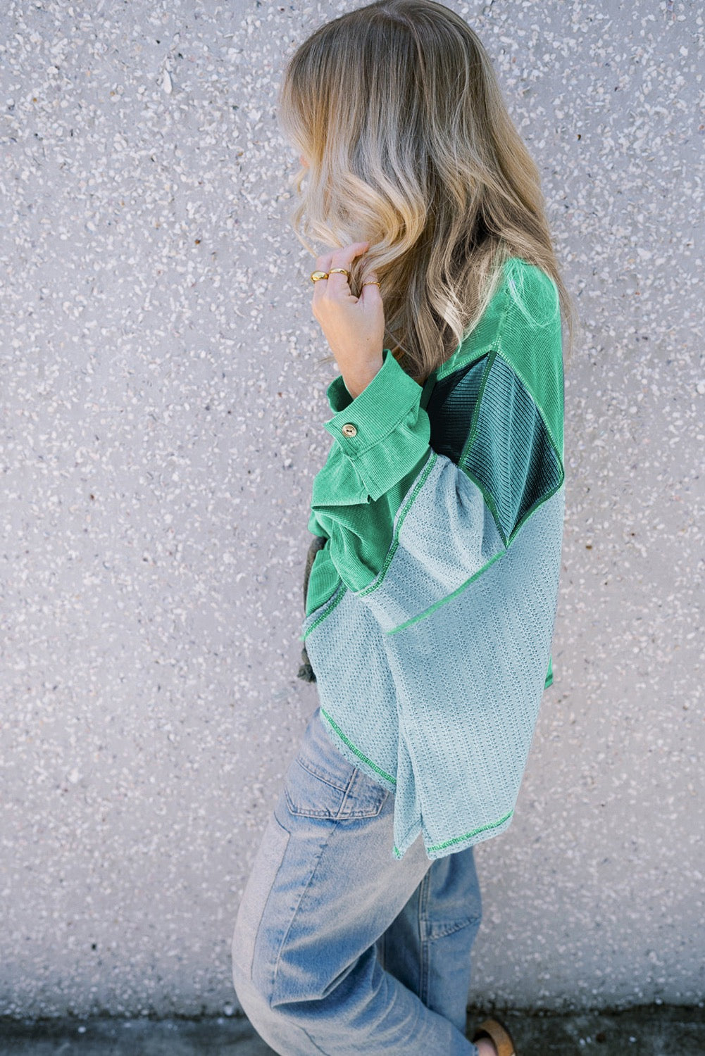 Green Patchwork Shirt