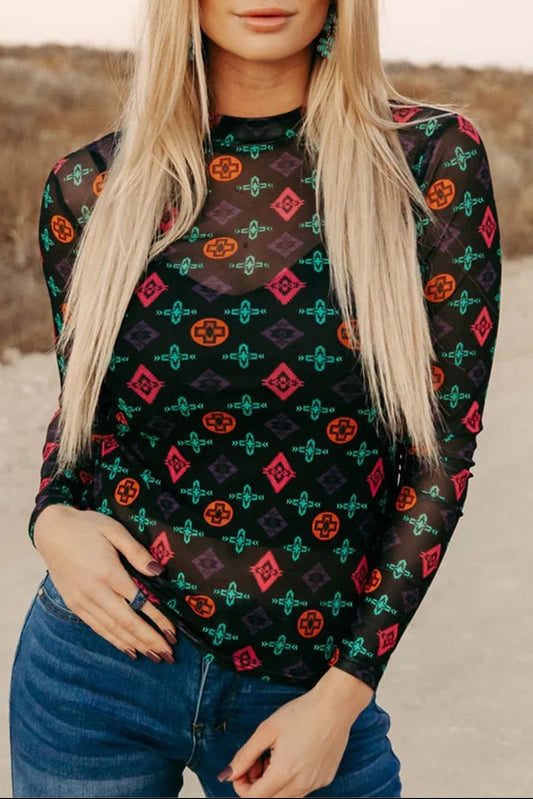 Western mesh shirt