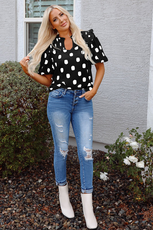 Black polka dot