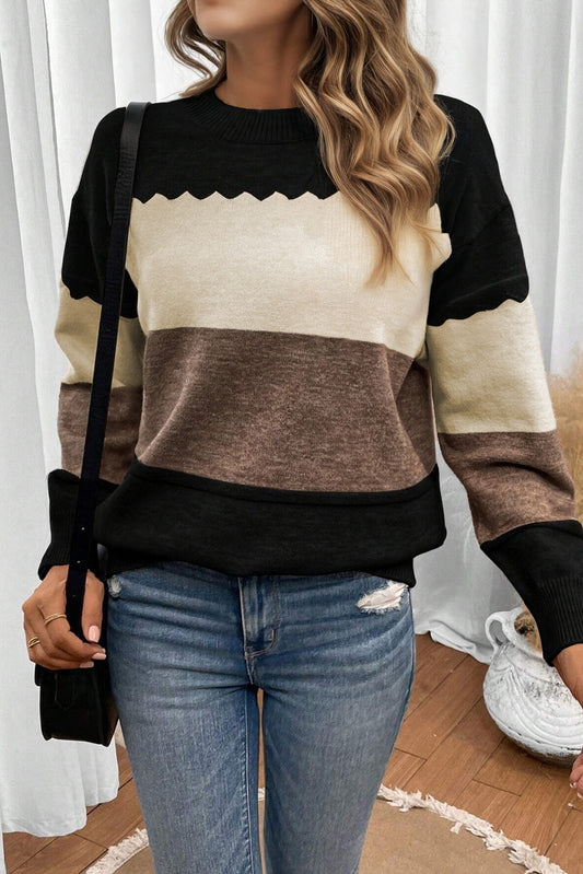 Black colorblock shirt