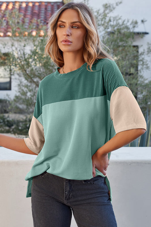 Mint green cored shirt