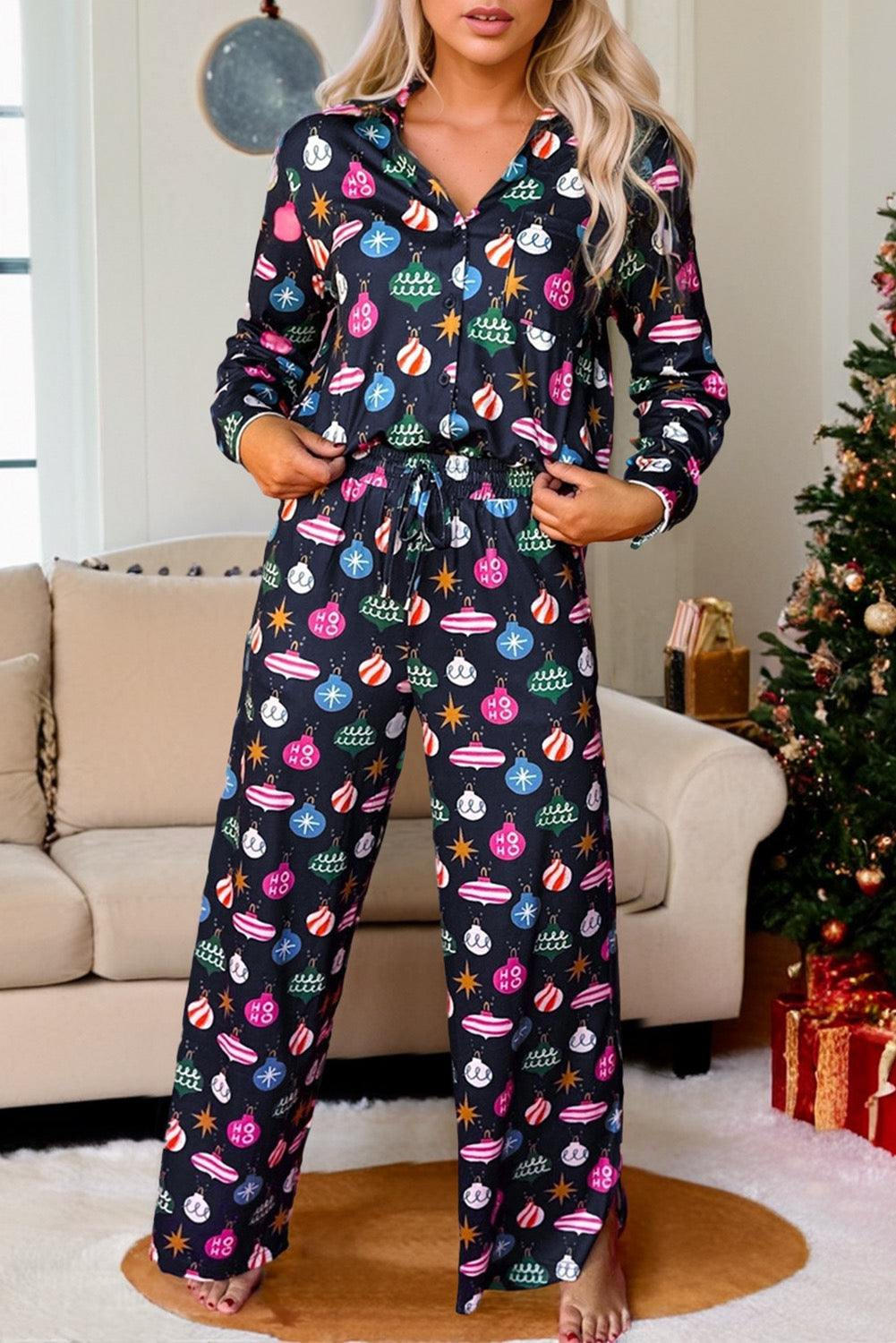 Navy Xmas PJs