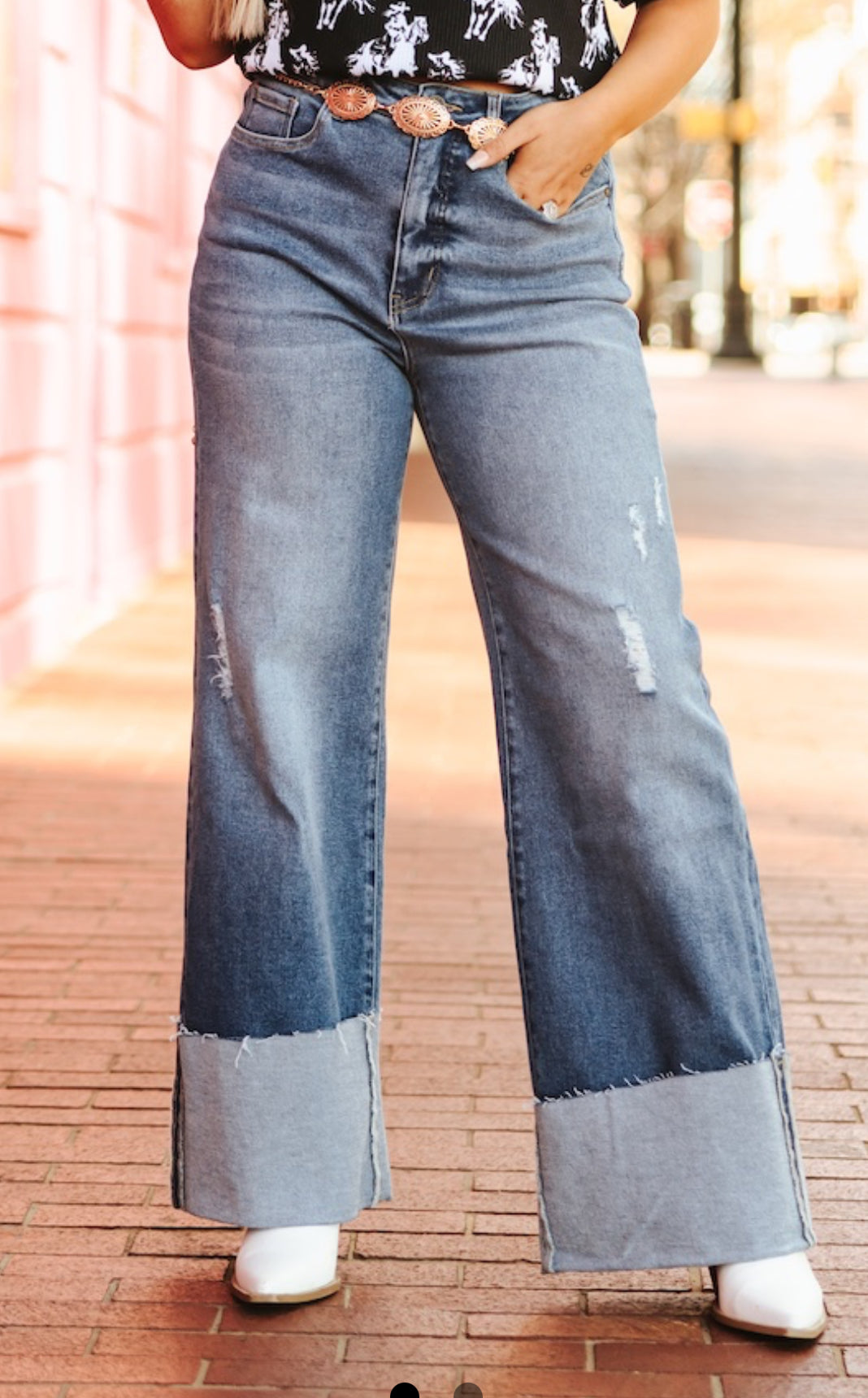L and B cuffed Jeans