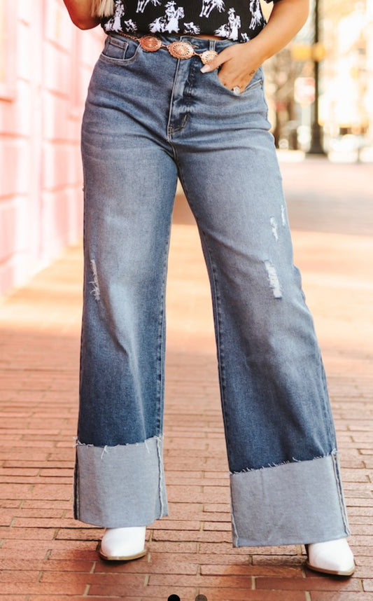 L and B cuffed Jeans