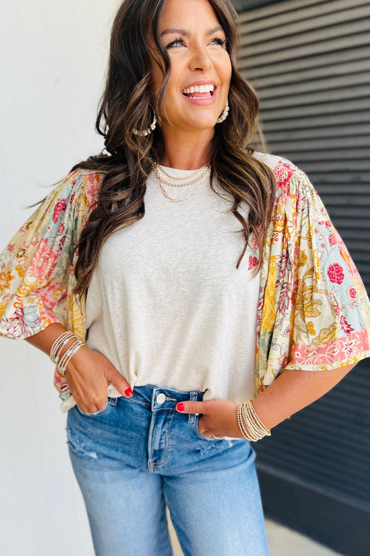 Floral Patchwork Top