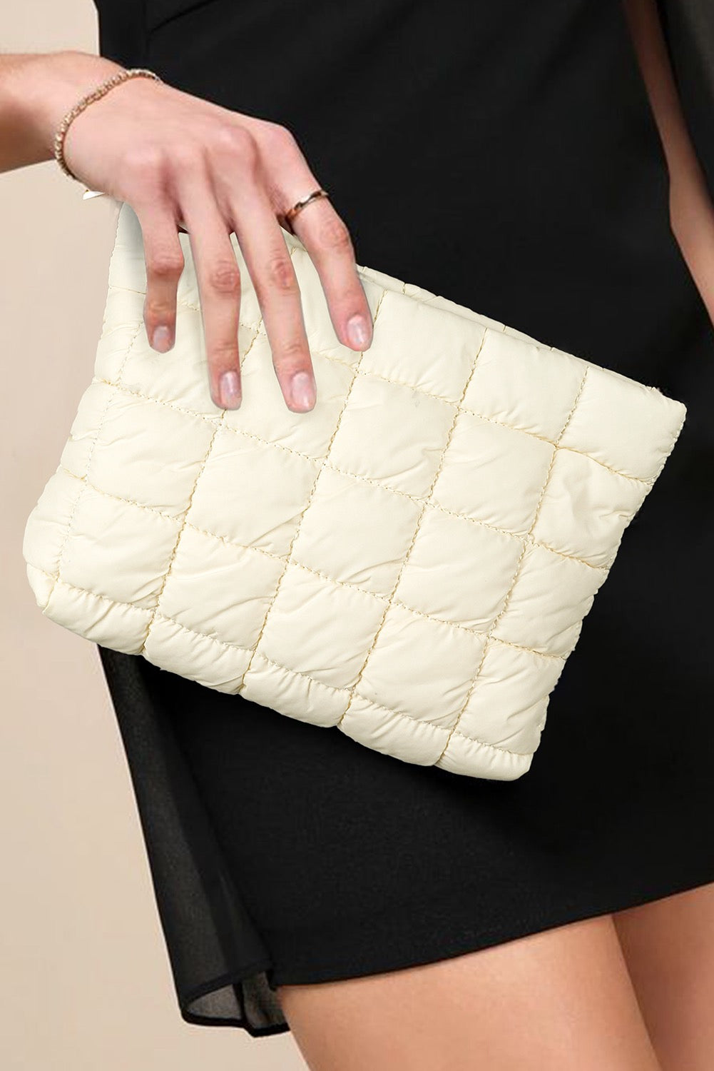 White Puffer Cosmetic Bag