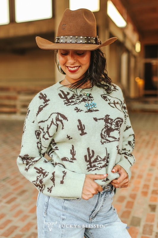 Cream Western Sweatshirt