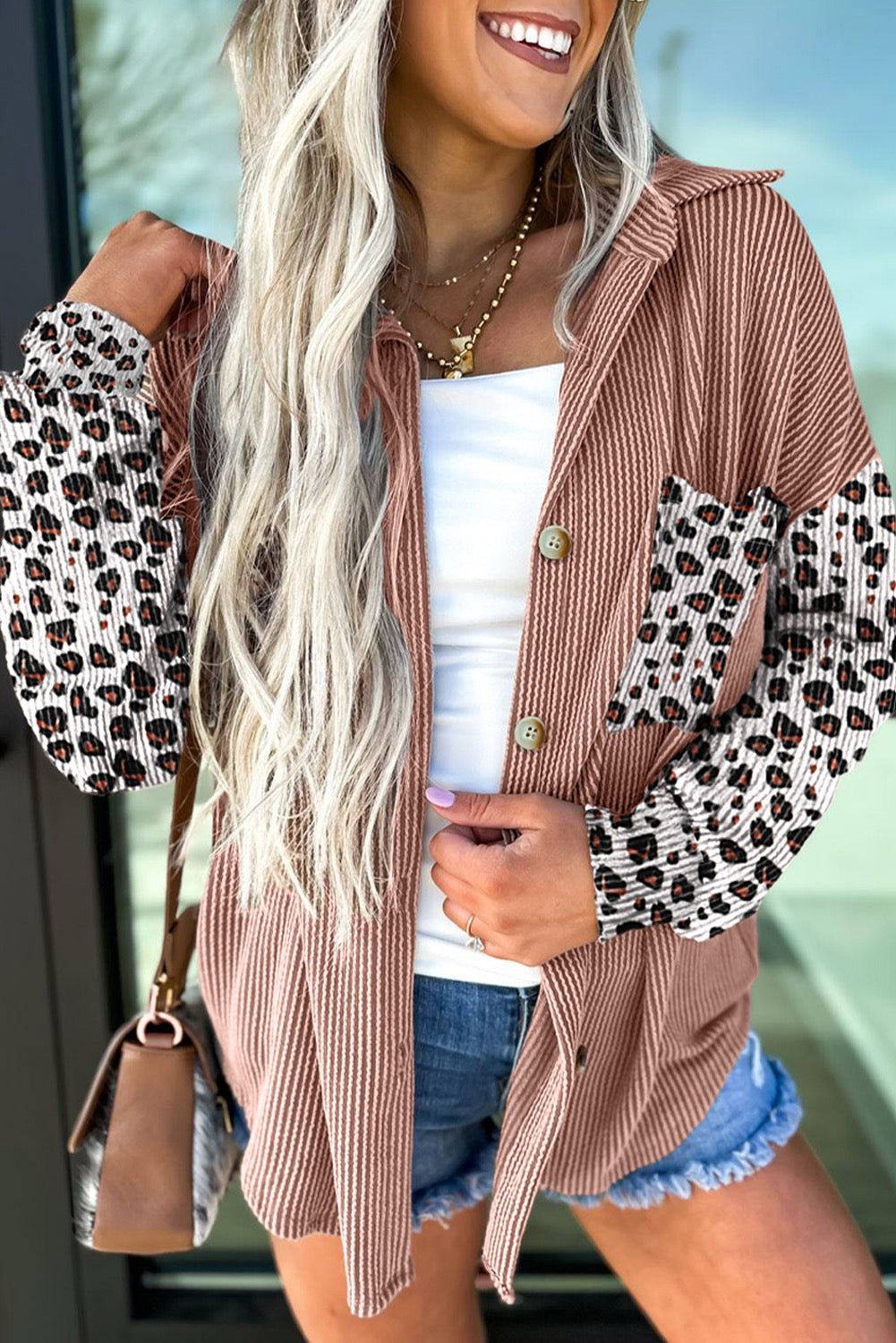 Leopard Button Up