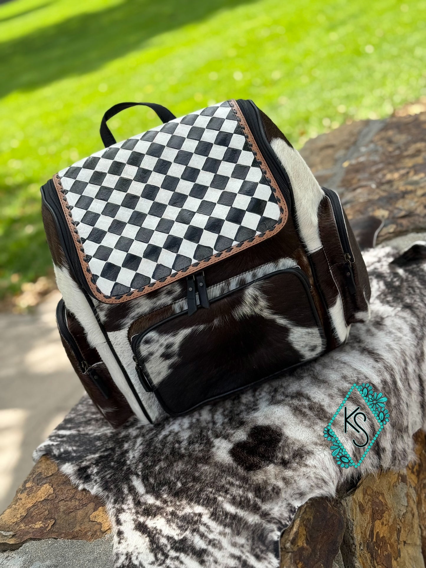 Black checkered bag