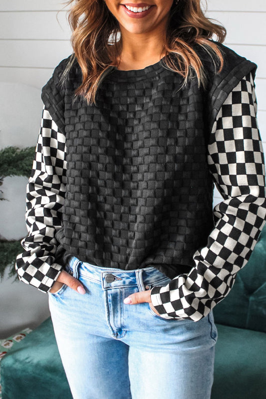 Black checkered shirt