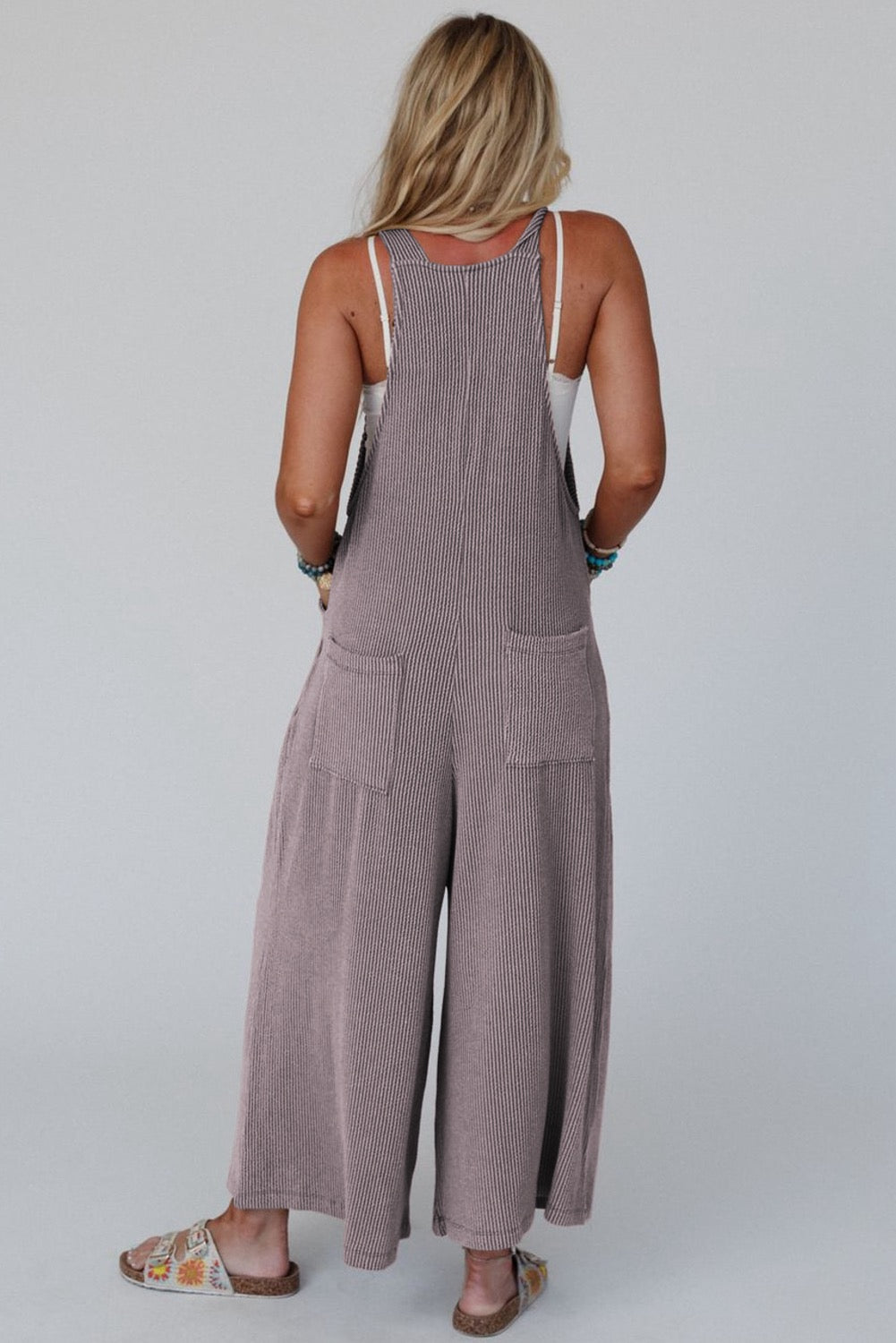 Gray Corded Overalls