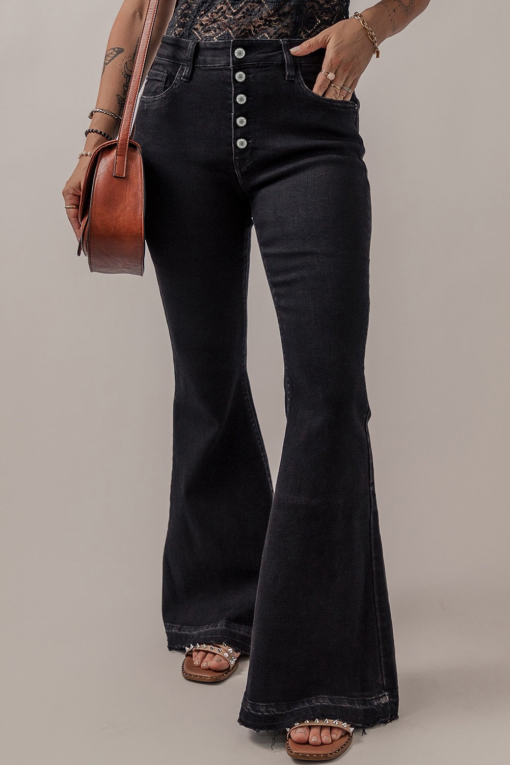 Black Flare Jeans